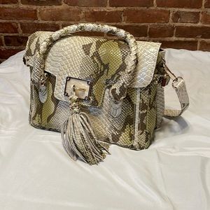 Elliott Lucca Snakeskin Print Leather Purse - NWOT